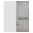 SCHWEBETÜRENSCHRANK 181/223/68 cm 2-türig Weiß  - Weiß, KONVENTIONELL, Glas/Holzwerkstoff (181/223/68cm) - Novel
