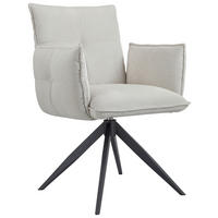 ARMLEHNSTUHL  in Eisen Cord  - Beige/Schwarz, Design, Textil/Metall (63,5/85/63,5cm) - Novel