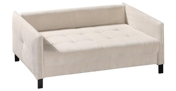 SCHLAFSOFA Cord Beige  - Beige/Schwarz, Design, Textil/Metall (170/88/110cm) - Novel