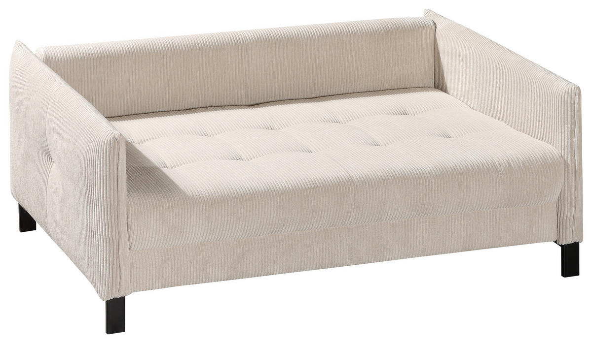 SCHLAFSOFA in Textil Beige  - Beige/Schwarz, Design, Textil/Metall (170/88/110cm) - Novel
