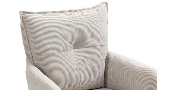 ARMLEHNSTUHL in Eisen Cord - Beige, Design, Textil/Metall (60/95/67cm) - Novel