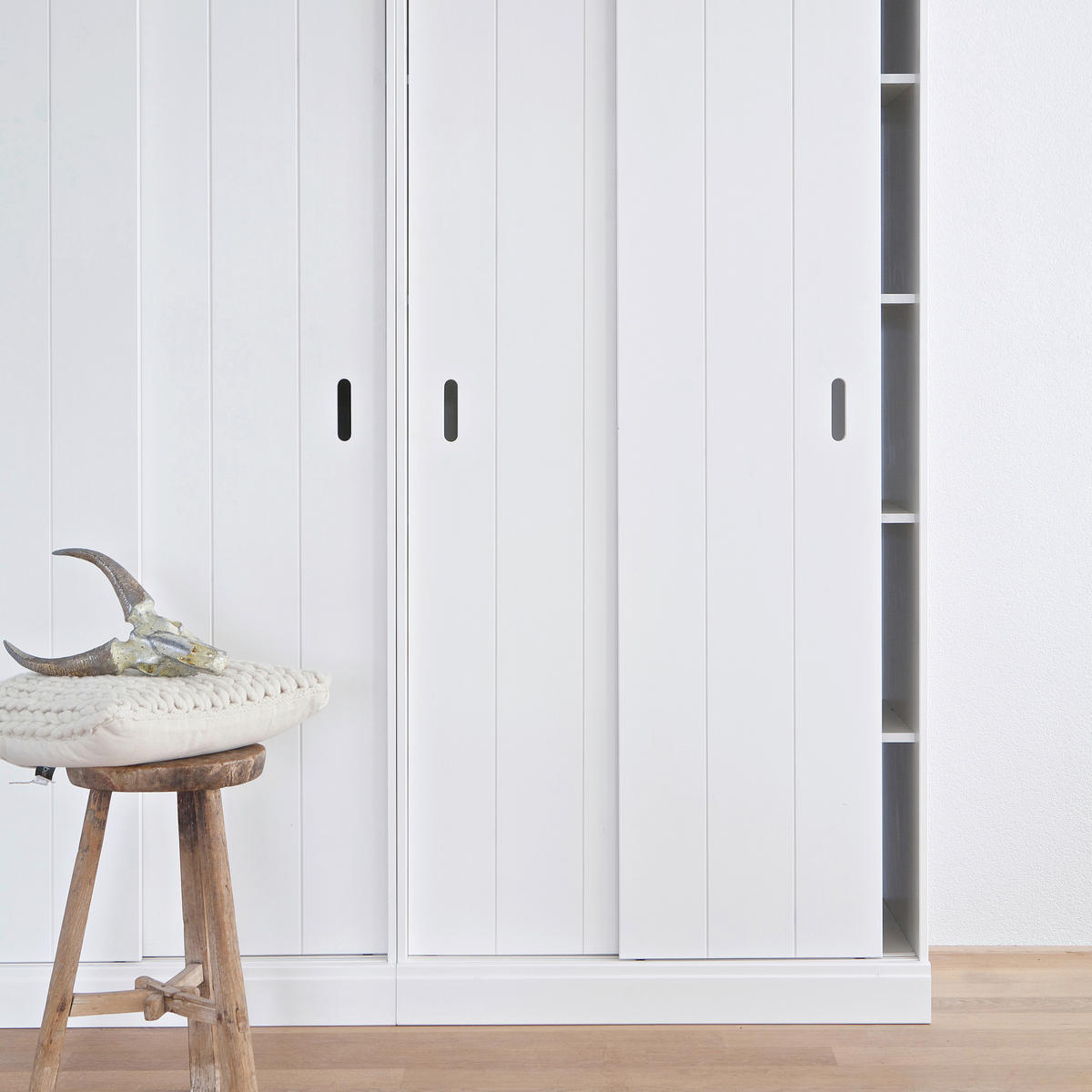 DREHTÜRENSCHRANK  in Weiß  - Weiß, Basics, Holz (85/195/44cm) - MID.YOU