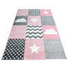 KINDERTEPPICH Kids  80/150 cm  Grau, Weiß, Pink  - Pink/Weiß, Trend, Textil (80/150cm) - Ben'n'jen