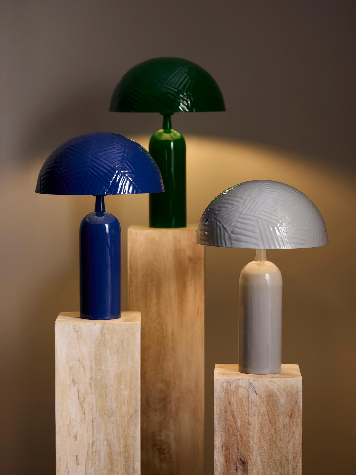 STOLNÍ LAMPA, 31/45 cm  - modrá, Design, kov (31/45cm)