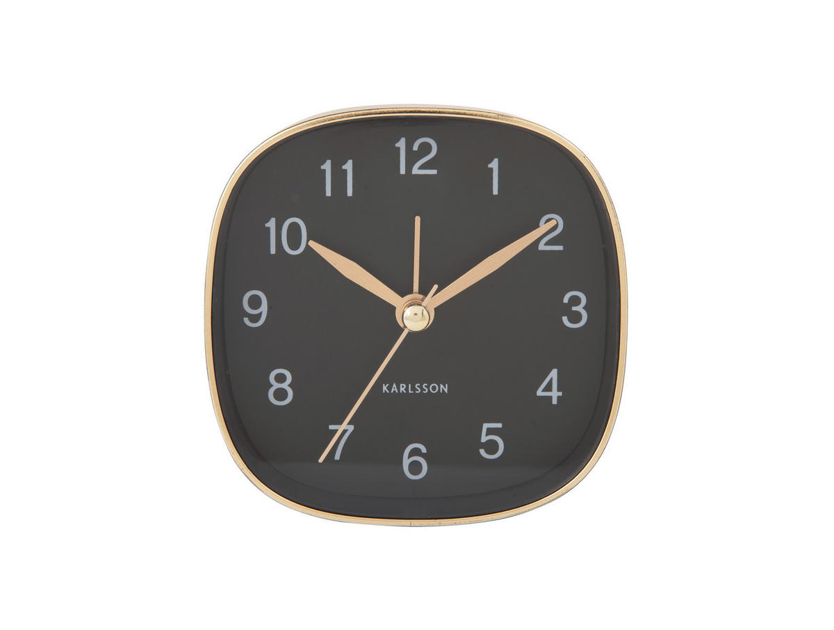 WECKER   - Goldfarben/Schwarz, Basics, Kunststoff (8.5/4/8.5cm) - Karlsson