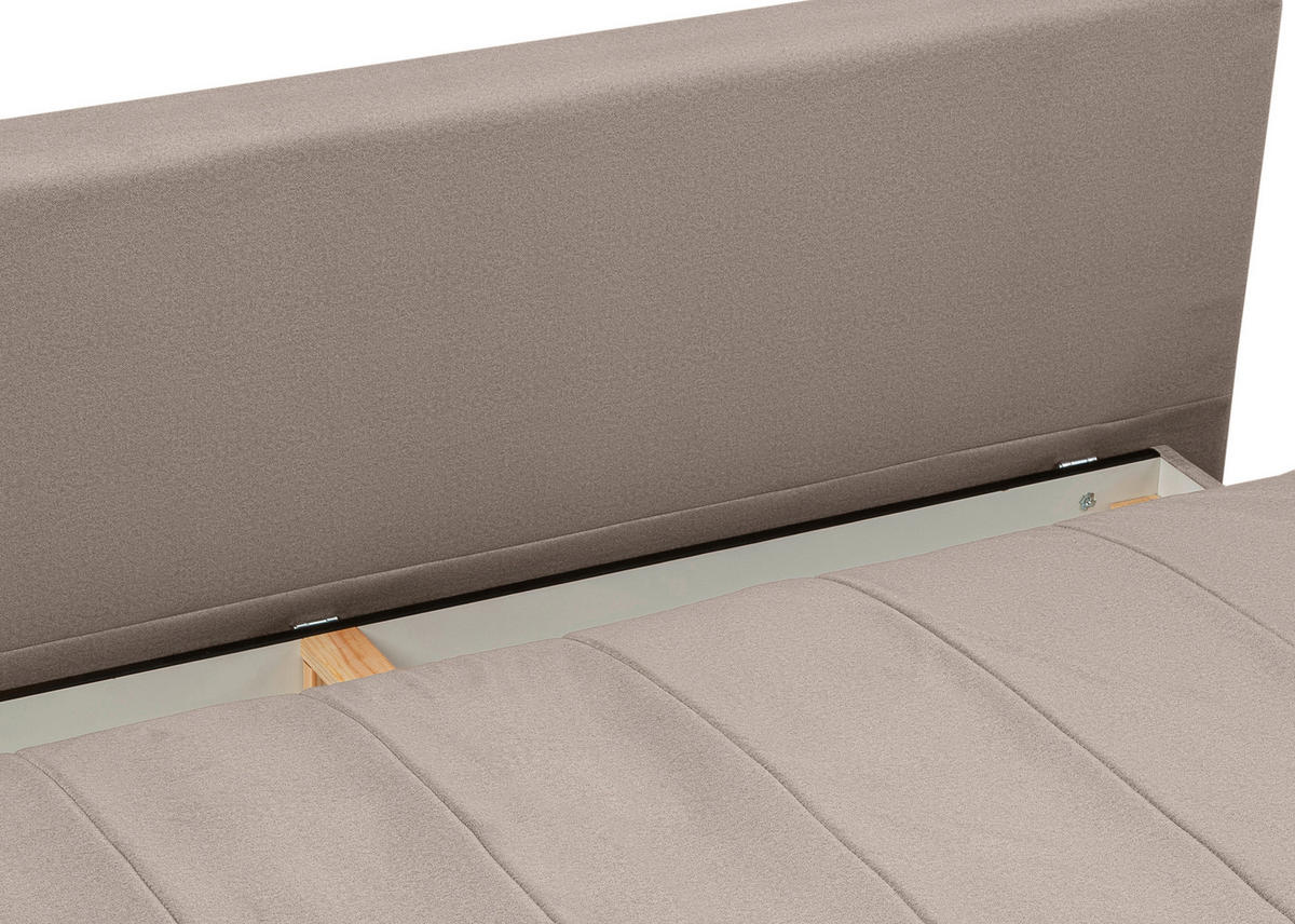 SCHLAFSOFA SENDI  mit Beige  - Beige/Schwarz, Basics, Textil/Metall (210/103/90cm) - MID.YOU