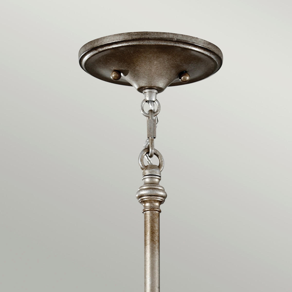 HÄNGELEUCHTE Elstead Lucia 62.2/48 cm   - Silberfarben, KONVENTIONELL, Glas/Textil (62.2/48cm) - Elstead Lighting