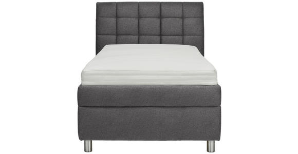 POLSTERBETT Matratze, Lattenrost Grau 100/200 cm  - Silberfarben/Weiß, KONVENTIONELL, Holz/Textil (100/200cm) - Esposa