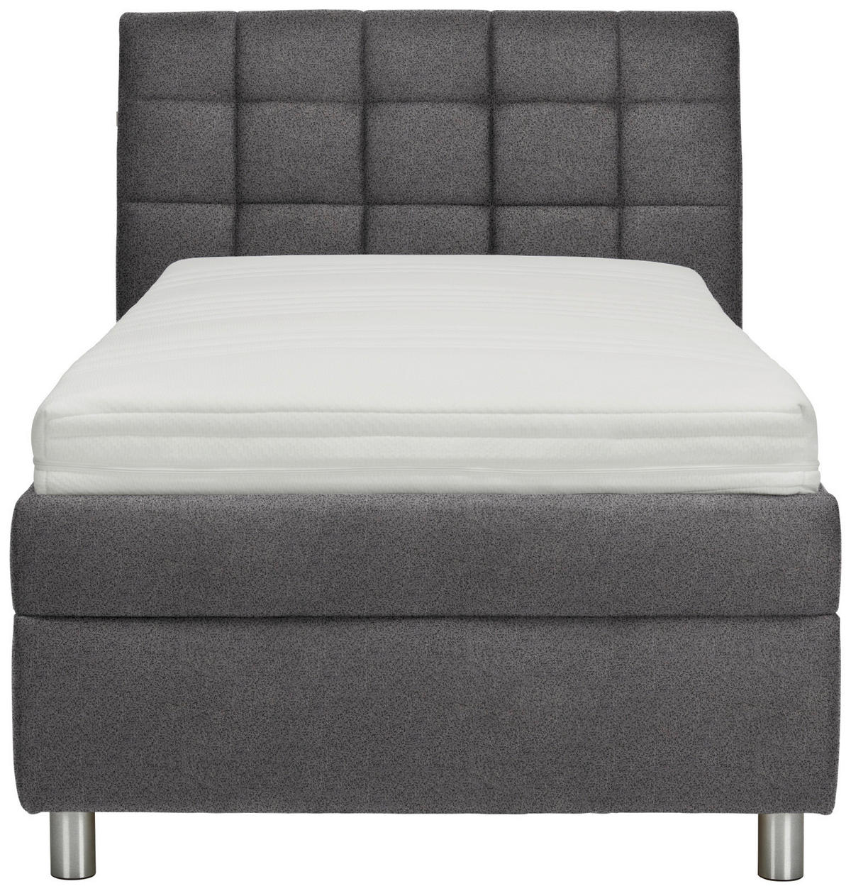 POLSTERBETT 140/200 cm  in Grau  - Weiss/Silberfarben, Konventionell, Holz/Textil (140/200cm) - Esposa