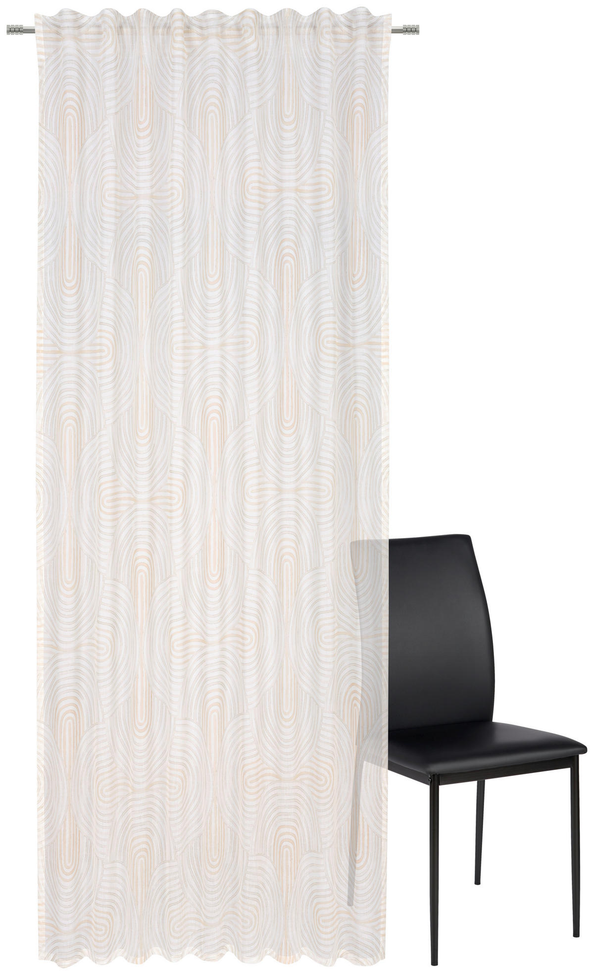 FERTIGVORHANG  halbtransparent   140/255 cm  - Creme, Design, Textil (140/255cm) - Novel