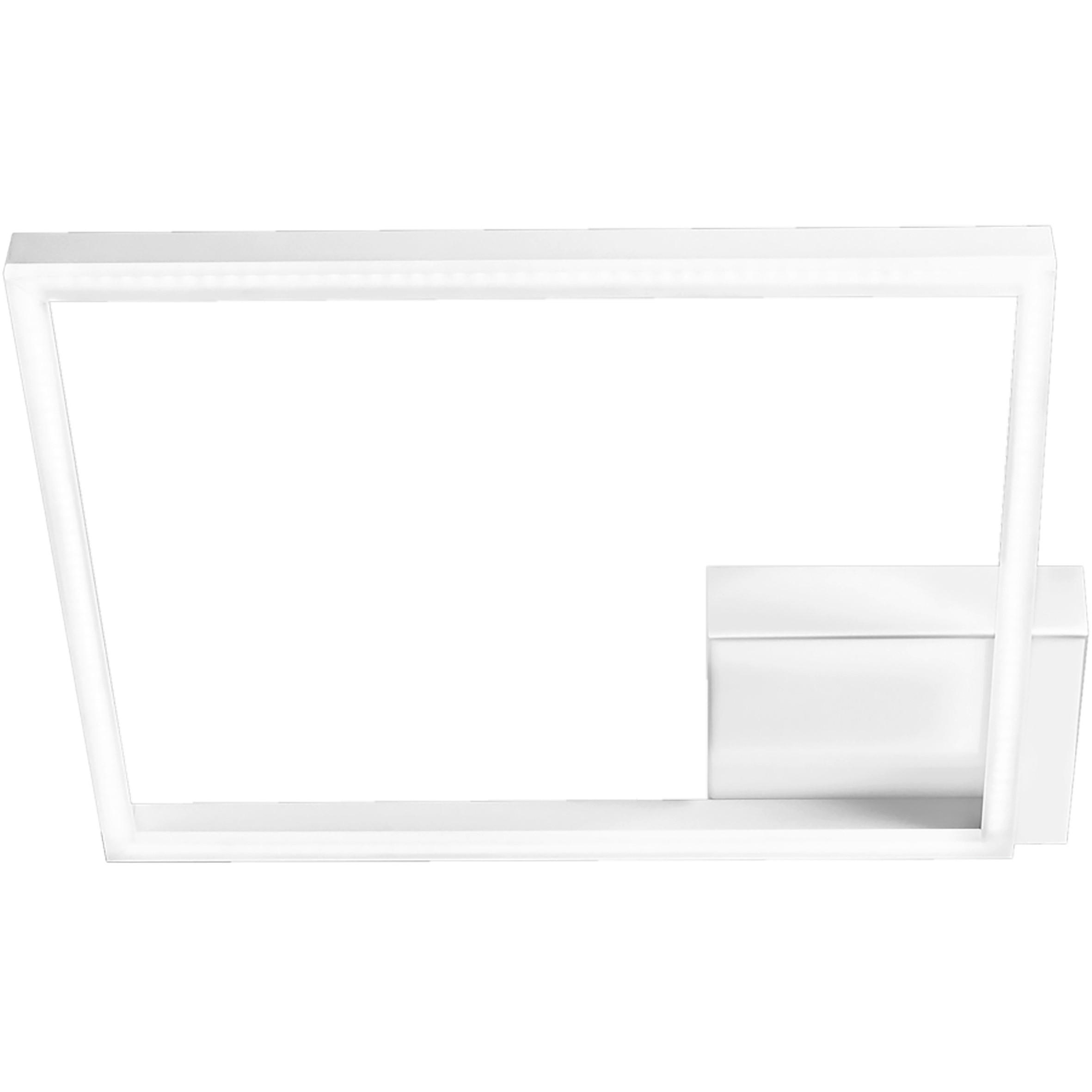 LED-DECKENLEUCHTE Bard 45/45/6,5 cm   - Weiß, Design, Kunststoff/Metall (45/45/6,5cm) - Fabas Luce