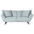 3-SITZER-SOFA in Feincord Mintgrün  - Schwarz/Mintgrün, Design, Textil/Metall (203/90/95cm) - Carryhome