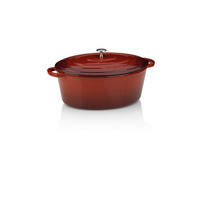 GUSSTOPF Calido 9.3 L  - Beige/Rot, KONVENTIONELL, Metall (36/29/15cm) - Kela
