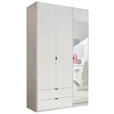 DREHTÜRENSCHRANK 135,4/225,5/57 cm 3-türig Weiß  - Schwarz/Weiß, MODERN, Glas/Holzwerkstoff (135,4/225,5/57cm) - Xora