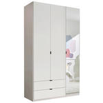 DREHTÜRENSCHRANK 135,4/225,5/57 cm 3-türig Weiß  - Schwarz/Weiß, MODERN, Glas/Holzwerkstoff (135,4/225,5/57cm) - Xora