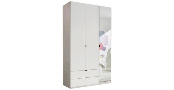 DREHTÜRENSCHRANK 135,4/225,5/57 cm 3-türig Weiß - Schwarz/Weiß, MODERN, Glas/Holzwerkstoff (135,4/225,5/57cm) - Xora
