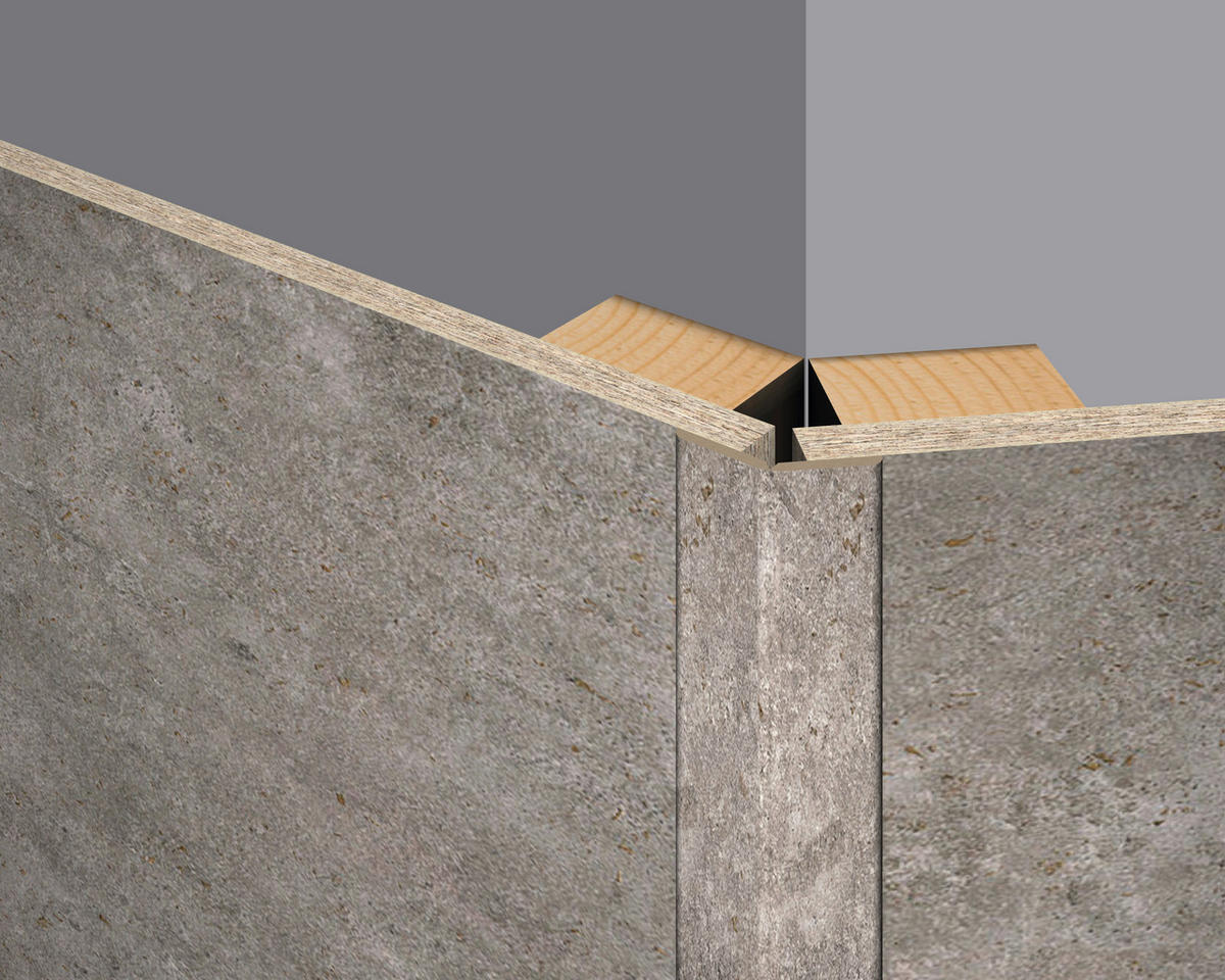 Faltleiste Grau - Grau, Basics, Naturmaterialien (240/2.2/2.2cm) - Egger Holzwerkstoffe