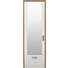 GARDEROBENSCHRANK Wildeiche furniert lackiert, matt Eichefarben, Weiß - Eichefarben/Alufarben, Design, Holz/Metall (62/186/31cm) - Dieter Knoll