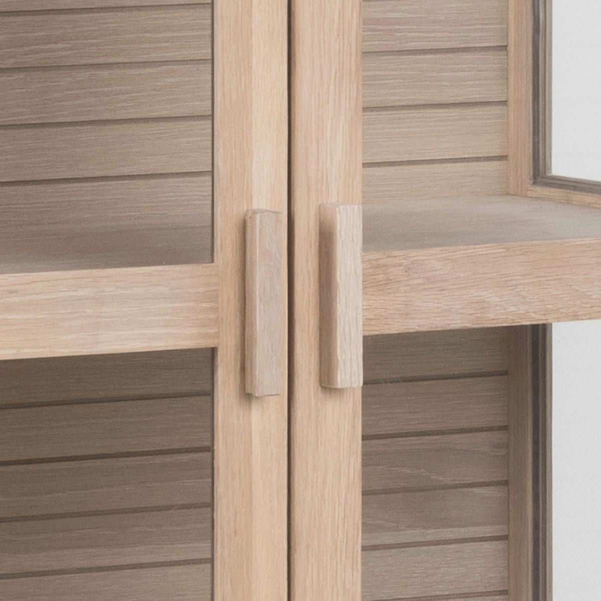 VITRINE in furniert Eichefarben  - Klar/Eichefarben, Design, Glas/Holz (80/180/40cm) - Livetastic