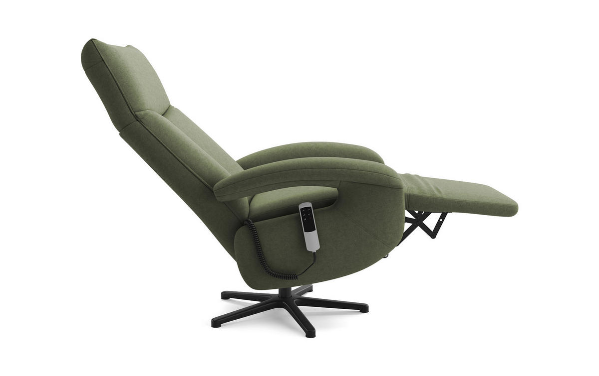 SESSEL in Flachgewebe Olivgrün  - Schwarz/Olivgrün, Konventionell, Textil/Metall (74/112/82cm) - Sit & More
