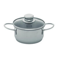 FŐZŐEDÉNY 0,5 l  - ezüst, Basics, Üveg/fém (12cm) - Fissler