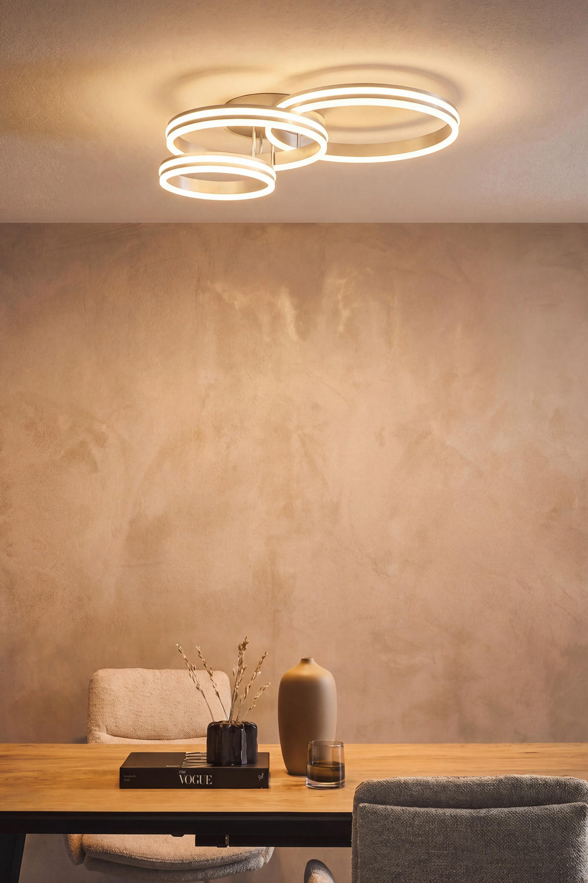Plafonieră Cu Led 72 W    80/60/20 cm  - opal/gri, Design, plastic/metal (80/60/20cm) - Novel