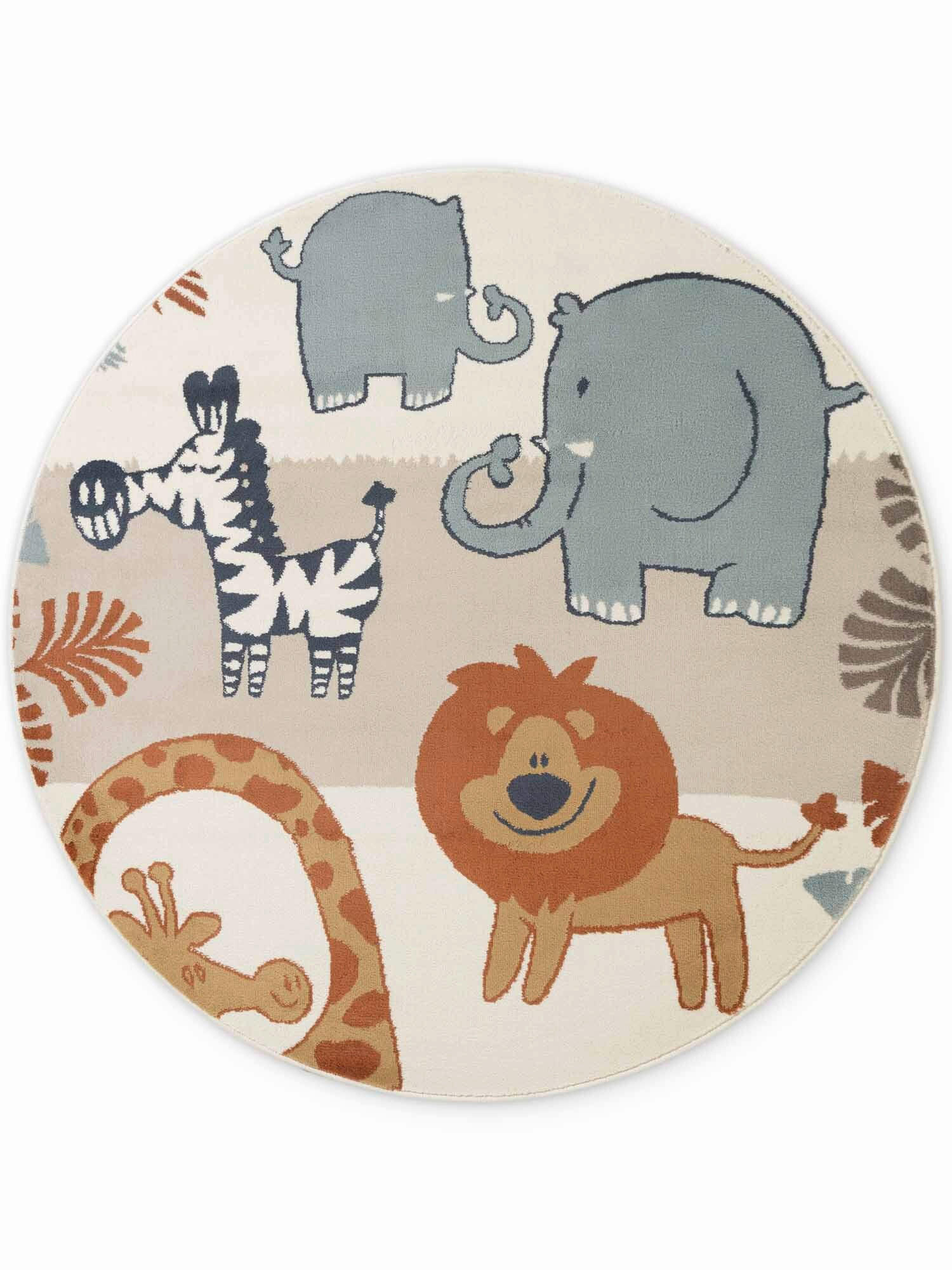 KINDERTEPPICH 160 cm Adventures Tier  - Multicolor/Creme, Design, Kunststoff/Textil (160cm) - Hanse Home