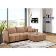 ECKSOFA Rosa Plüsch Zierkissen, Rückenkissen, Bettkasten, Schlaffunktion, Rücken echt, Liegefläche im Originalstoff  - Schwarz/Rosa, KONVENTIONELL, Kunststoff/Textil (253/192cm) - Carryhome