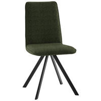 STUHL   Webstoff  Schwarz, Khaki  - Khaki/Schwarz, Design, Textil/Metall (47/92/60cm) - Cantus