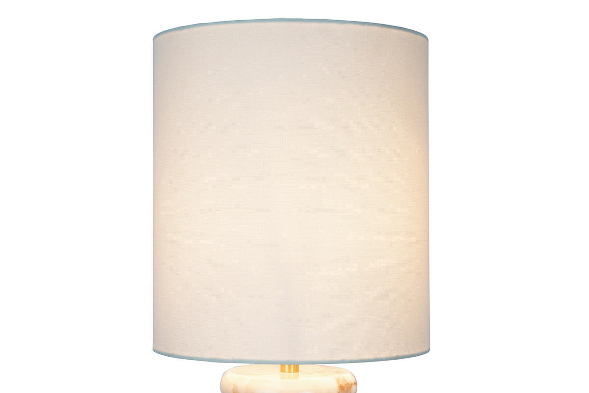 TISCHLEUCHTE 14/65/14 cm   - Beige, Design, Textil/Stein (14/65/14cm) - P & B