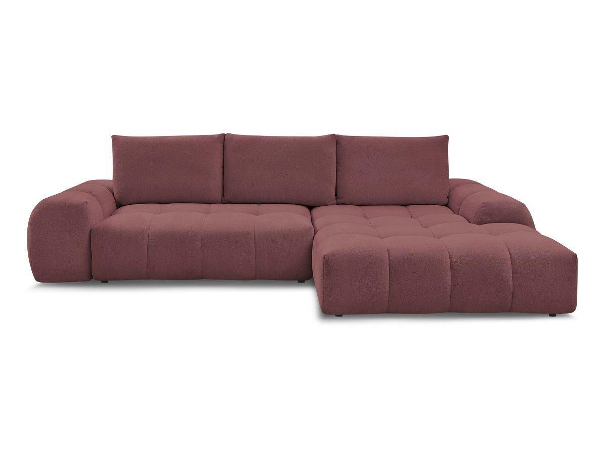 ECKSCHLAFSOFA EVEREST  mit Rücken echt, Armteil links, Armteil rechts Flachgewebe Rot  - Rot/Schwarz, MODERN, Kunststoff/Textil (318/180cm) - Livetastic
