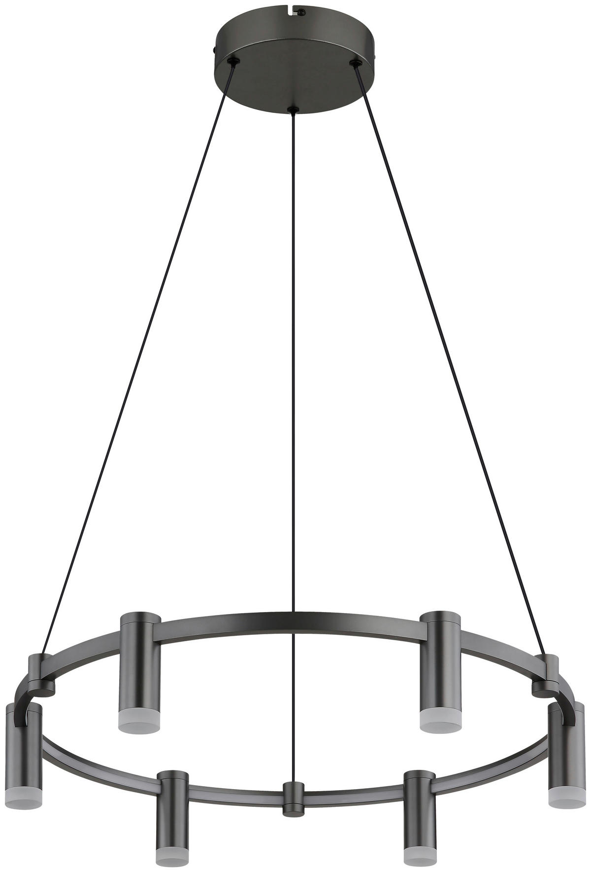 HÄNGELEUCHTE 62/120 cm  - Anthrazit/Opal, Trend, Kunststoff/Metall (62/120cm) - Collet's Monde