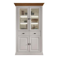 VITRINE WZ-0622 in massiv Kiefer Weiß  - Weiß, Design, Glas/Holz (116/199/45cm) - Livetastic