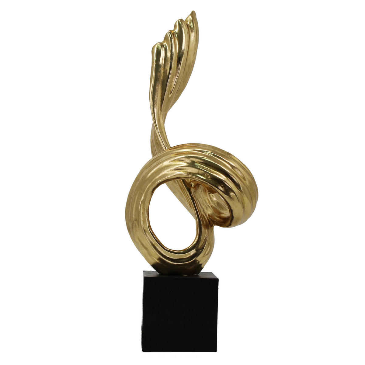 SKULPTUR - Goldfarben/Schwarz, Basics, Kunststoff (18/46,5/14,5cm) - Ambia Home