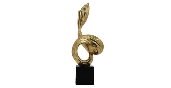 SKULPTUR - Goldfarben/Schwarz, Basics, Kunststoff (18/46,5/14,5cm) - Ambia Home