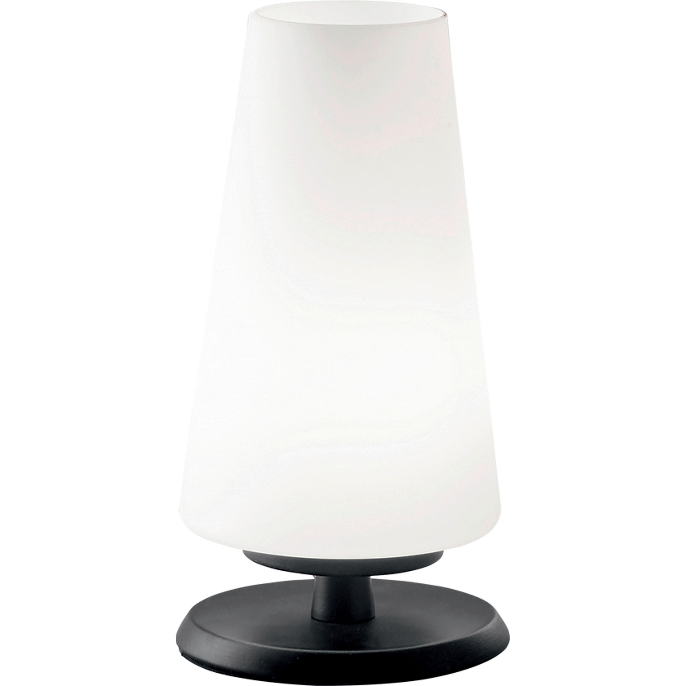 LED-TISCHLEUCHTE Milady 11/19 cm   - Schwarz/Weiß, Basics, Glas/Metall (11/19cm) - Fabas Luce