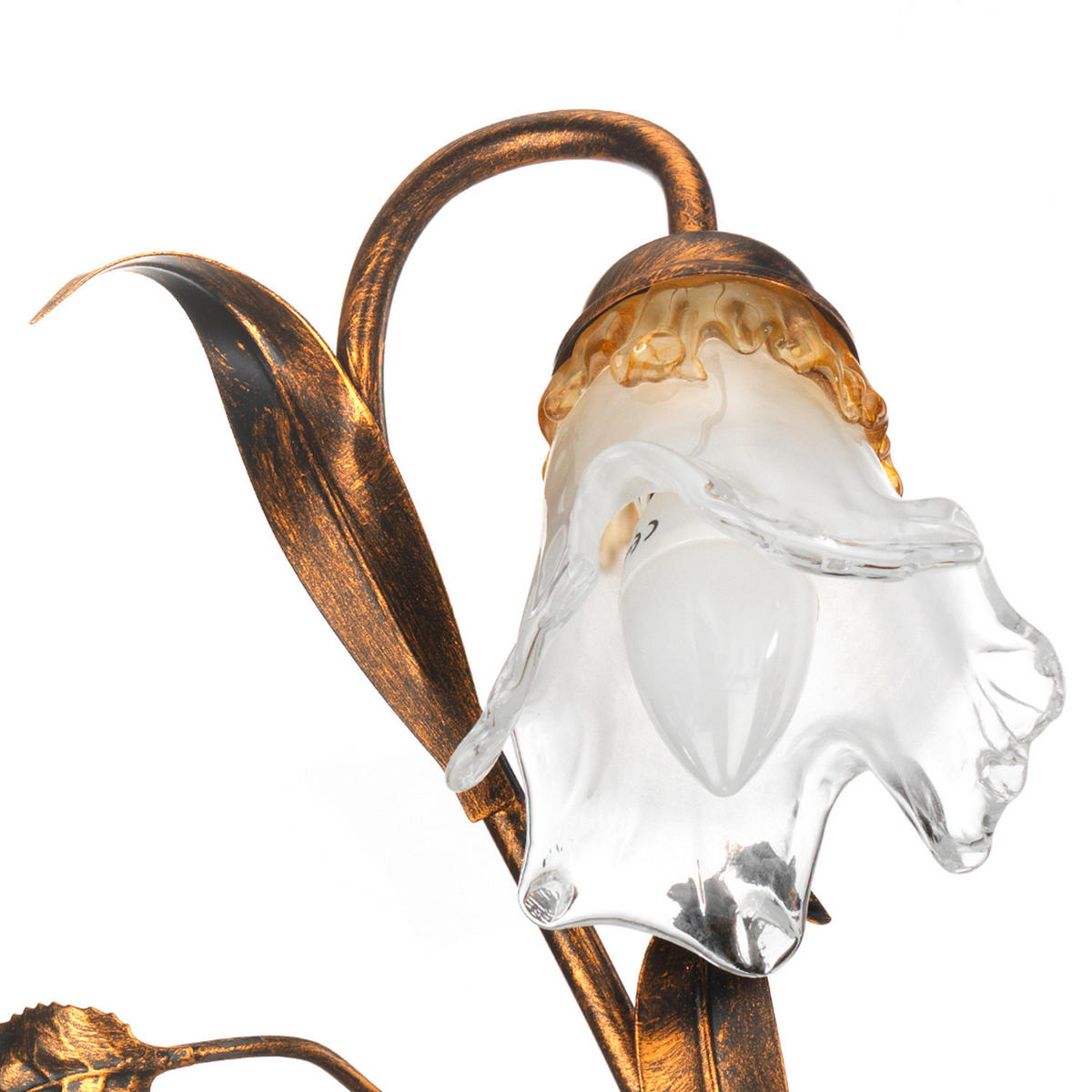 WANDLEUCHTE 32/18/40 cm   - Bronzefarben, KONVENTIONELL, Glas/Metall (32/18/40cm)