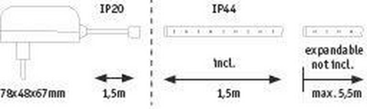 LED-STRIP 150 cm  MaxLED 250  - Silberfarben, Basics, Kunststoff (150cm)
