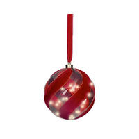DEKORAČNÁ GUĽA   - červená, Trend, sklo (20cm) - Ambia Home