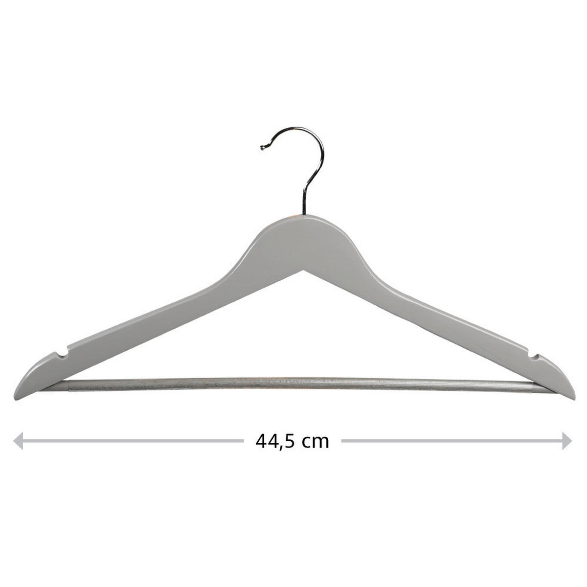 KLEIDERBÜGEL Holz  - Grau, Basics, Holz (44.5/1.2cm) - Kesper