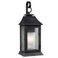 VÄGGLAMPA UTOMHUS - zinkfärgad, Klassisk, glas/plast (21.6/24,5/64cm) - Elstead Lighting