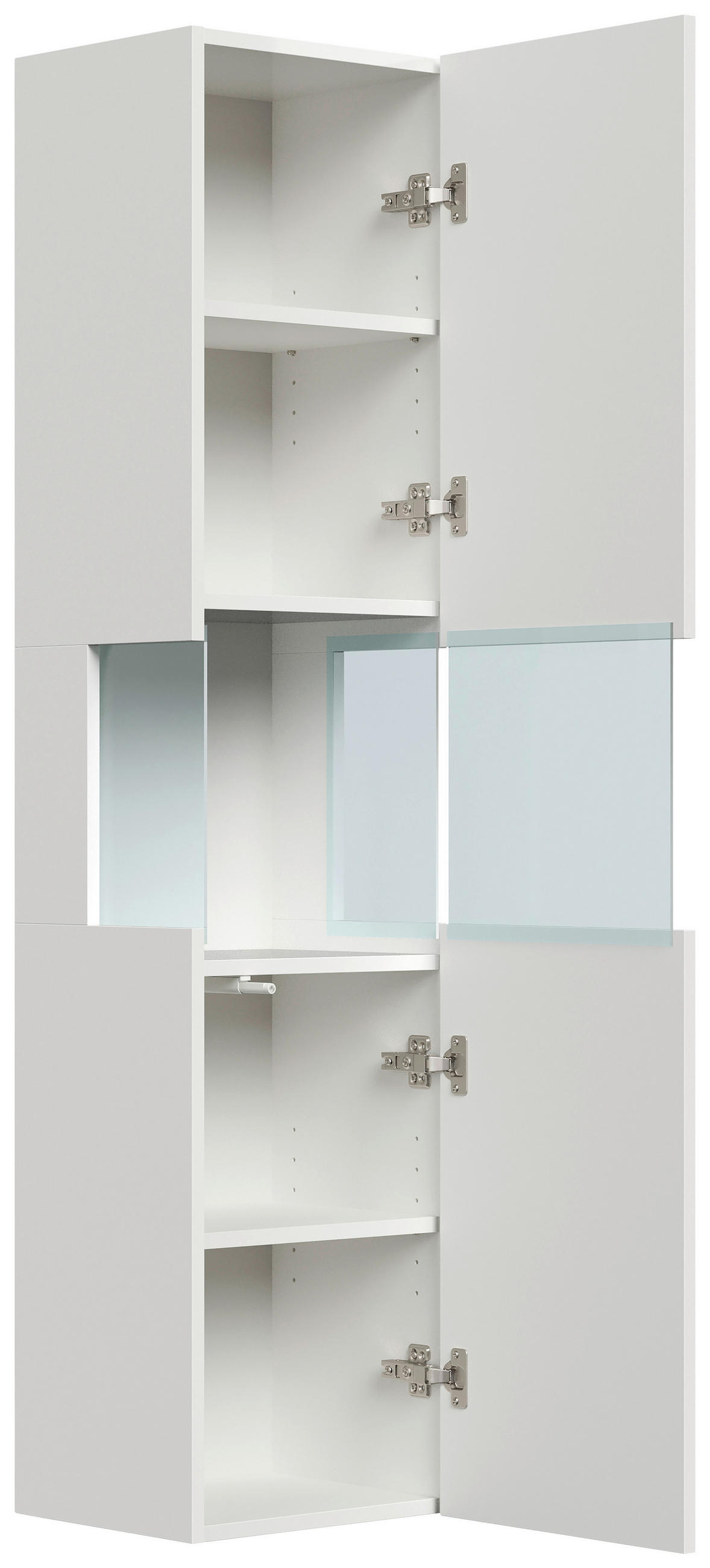 BADEZIMMER 3-teilig  in 120 cm  - Weiß Hochglanz/Weiß, Basics, Holzwerkstoff/Stein (120cm) - MID.YOU