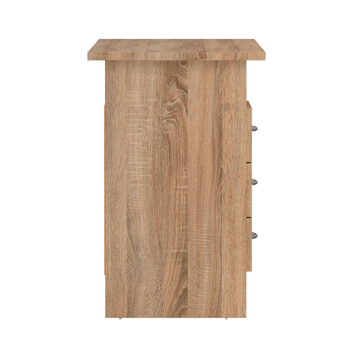 SCHREIBTISCH 120,1/48,1/72,6 cm  in Eichefarben  - Eichefarben/Silberfarben, MODERN, Holzwerkstoff/Kunststoff (120,1/48,1/72,6cm) - MID.YOU