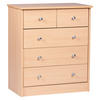 KOMMODE 60/70/35 cm  in Buchefarben  - Silberfarben/Buchefarben, Konventionell, Holzwerkstoff/Metall (60/70/35cm) - MID.YOU