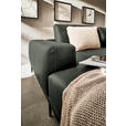 ECKSOFA  in Echtleder Anthrazit  201/304 cm  - Anthrazit/Schwarz, Design, Leder/Metall (201/304cm) - Belluti