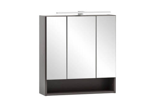 XORA Spiegelschrank mit Beleuchtung in Grau | Spiegelschränke