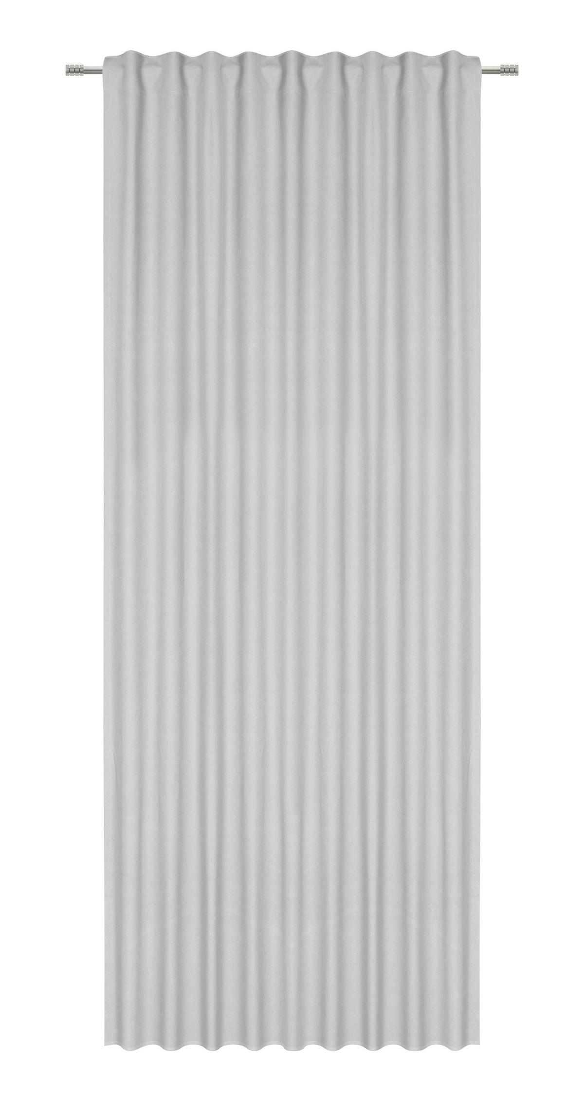 HOTOVÝ ZÁVĚS, neprůsvitné, 140/255 cm - šedá/barvy stříbra, Basics, textil (140/255cm) - Bio:Vio