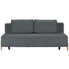 SCHLAFSOFA Chenille Dunkelgrau  - Dunkelgrau/Naturfarben, Design, Holz/Textil (211/88/102cm) - Niels Andersson