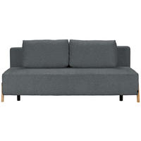 SCHLAFSOFA  mit Stoffauswahl, Liegefunktion, Schlafen auf Sitzhöhe Chenille Dunkelgrau  - Dunkelgrau/Naturfarben, Design, Holz/Textil (211/88/102cm) - Niels Andersson