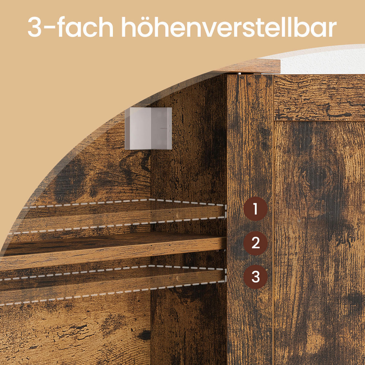 HÄNGESCHRANK 60/60/16 cm  - Schwarz/Braun, MODERN, Holzwerkstoff/Metall (60/60/16cm) - MID.YOU